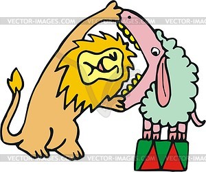 Sheep cartoon - vector clip art