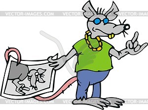 Rat cartoon - vector clipart