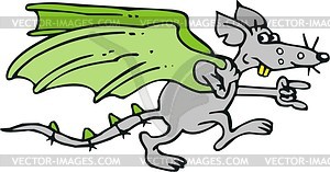 Rat dragon - vector clipart