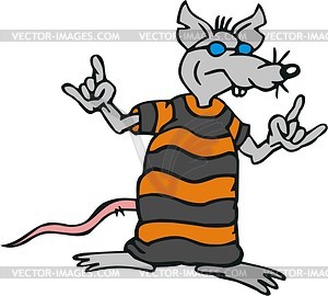 Rat cartoon - vector clip art