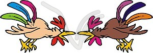 Rooster cartoon - vector image