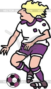 Soccer player cartoon - vector image