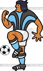 Soccer player cartoon - vinyl EPS vector clipart