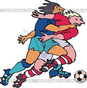 Soccer player cartoon - vector clip art