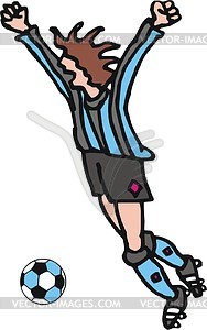 Soccer player cartoon - vector clipart