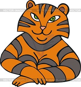 Tiger cartoon - vector clip art