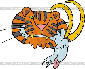 Tiger cartoon - vector image