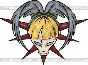 Bad girl avatar - vector clipart