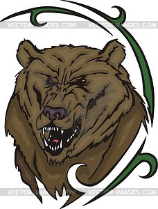 Bear tattoo - vector clip art