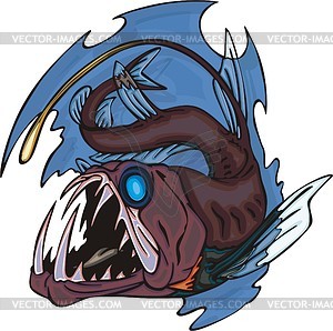 Deep sea chauliodus - vector clipart