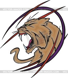 Cougar tattoo - vector image