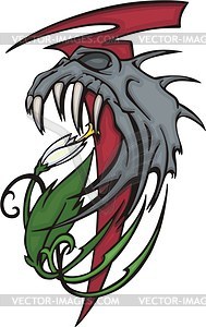 Dragon skull avatar - vector clipart