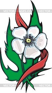 Flower tattoo - royalty-free vector clipart