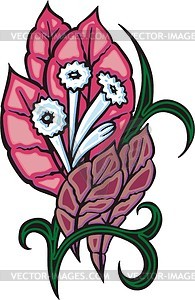 Flower tattoo - vector clip art