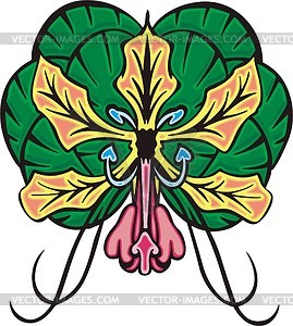 Flower tattoo - vector clipart / vector image