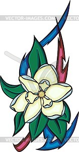 Flower tattoo - vector clipart