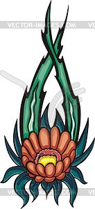 Flower tattoo - vector image