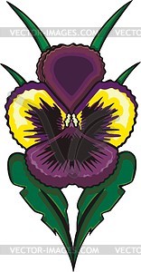 Pansy tattoo - vector clip art