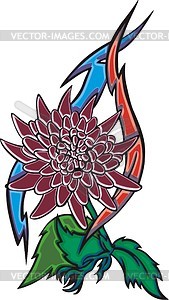 Flower tattoo - vector clipart