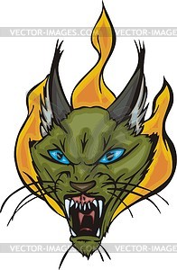 Lynx flame - royalty-free vector image