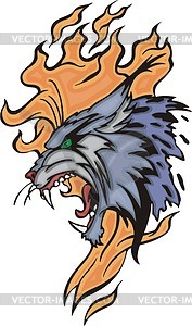 Lynx flame - vector clip art