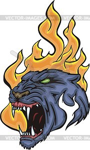 Panther flame - vector clipart