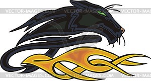 Panther flame - vector clip art