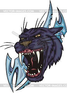 Panther tattoo - vector clipart / vector image