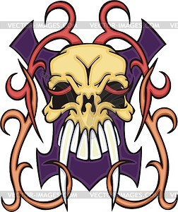 Skull tattoo - vector image