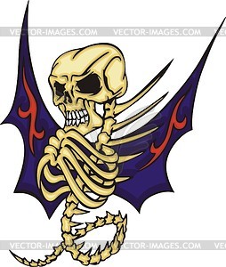 Skull with wings - vector clipart