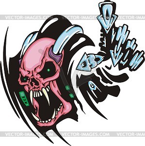 Skull tattoo - vector clipart