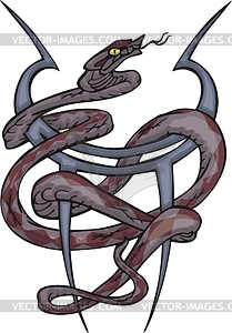 Snake tattoo - vector clip art