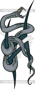 Snake tattoo - vector image