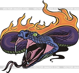 Snake flame - vector clipart