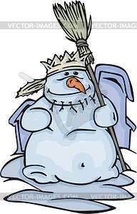 Snowman king - vector clipart