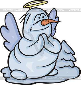 Snowman angel - vector clipart