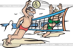 Beach Volleyball - vector clipart