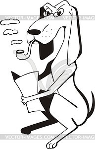 Ludicrous dog cartoon - vector clipart