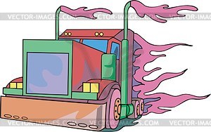 Truck flame - vector clipart