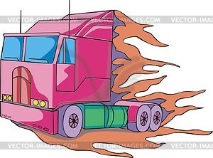 Truck flame - vector image