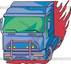 Truck flame - vector clip art