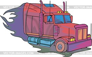 Truck flame - vector image