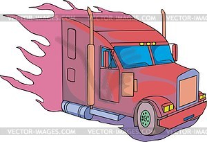 Truck flame - vector clipart