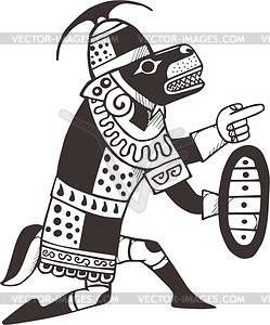 South American fox deity - vector clipart