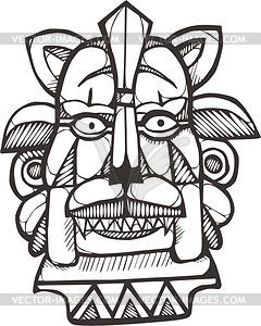 South American jaguar deity - vector clipart