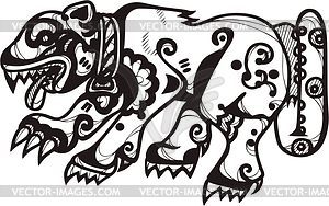 Mythical image of jaguar - vector clipart