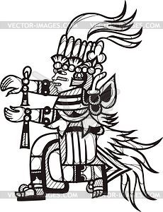 Aztec god Metztli - vector clipart