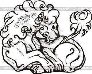 Lion - vinyl EPS vector clipart