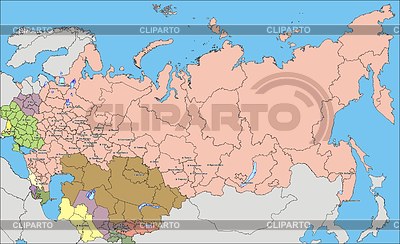 Russia and CIS map (1990s) | Stock Vector Graphics |ID 2002825