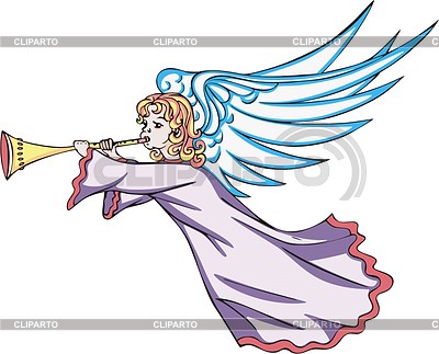 Трубадур девочка-ангелочек | Векторный клипарт |ID 2025374